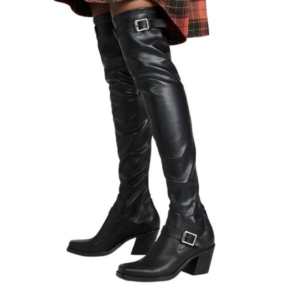 rag & bone Axis Thigh High Boots Black *Missing Thigh Strap* Size 36 (US 6) NWOB - Picture 1 of 7